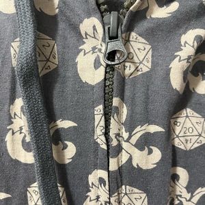 Dungeons & Dragons LOOTWear Limited Edition Zip Up Hoodie Grey 3XL NWOT